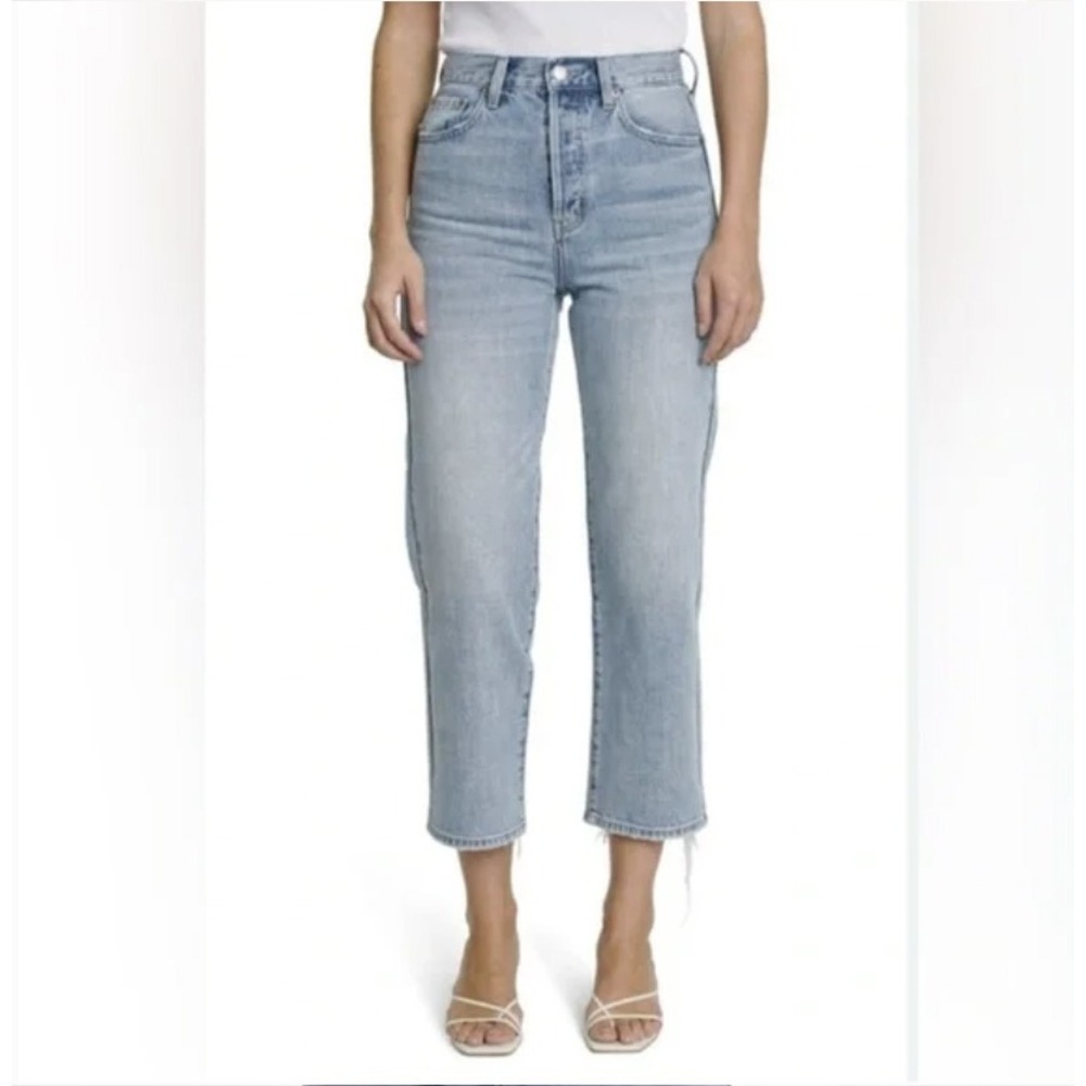 Pistola Cassie High Rise Straight Leg Jeans Light Wash Laurel Button Fly Size 27